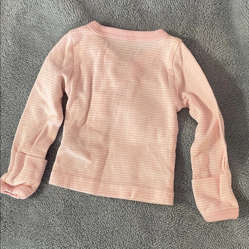 Carter's Light Pink Girls Button Down Shirt with Giraffe Size Newborn